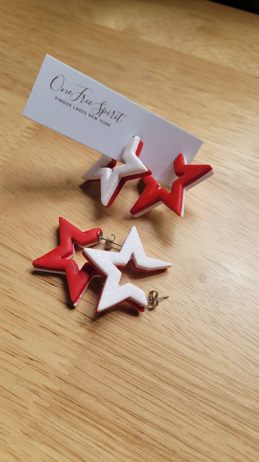 American Dream Red and White Star Hoops
