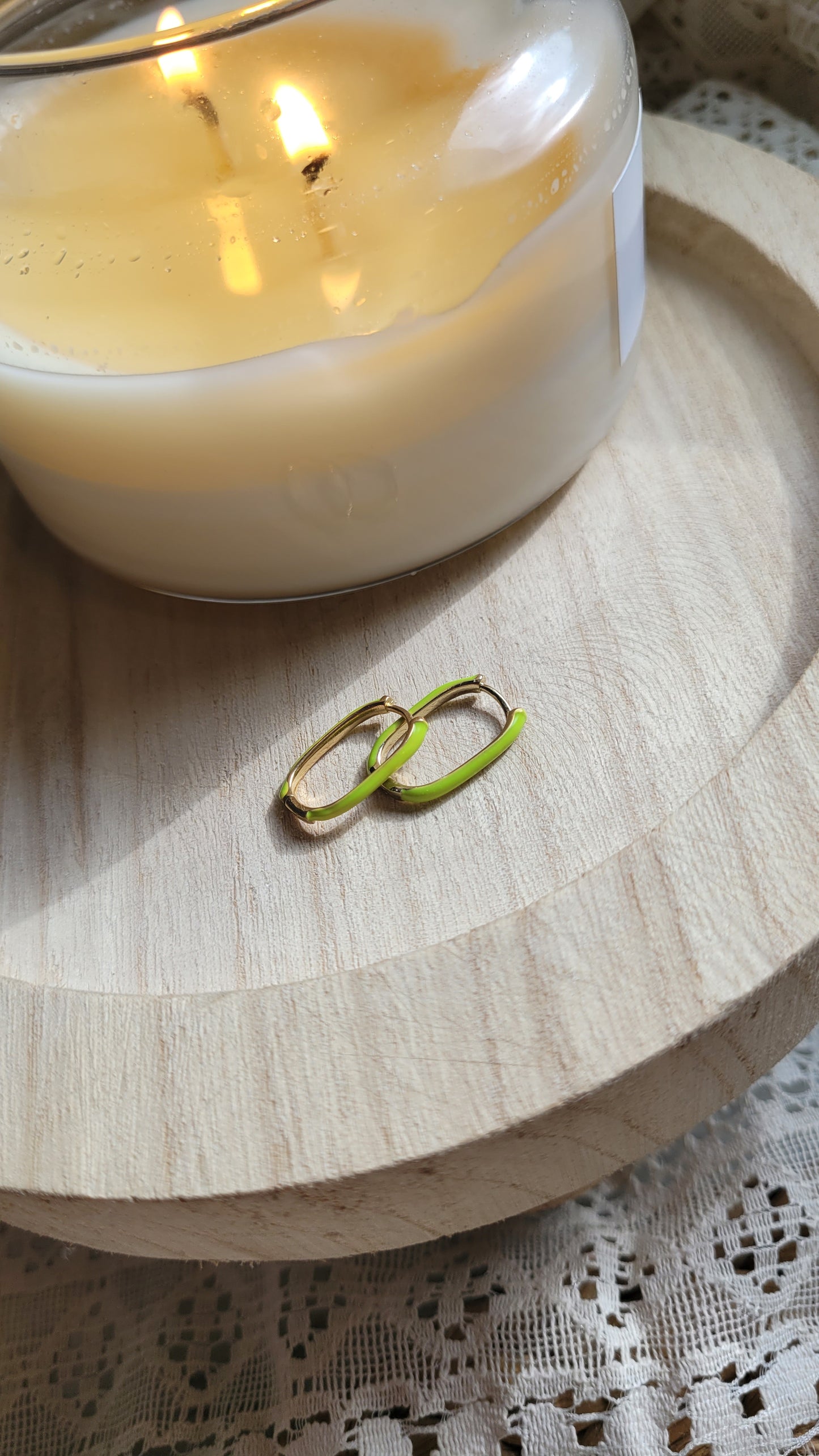 Tiny colored hoops- Neon