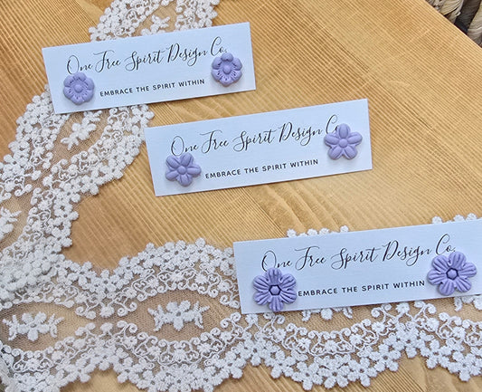 Lilac colored studs