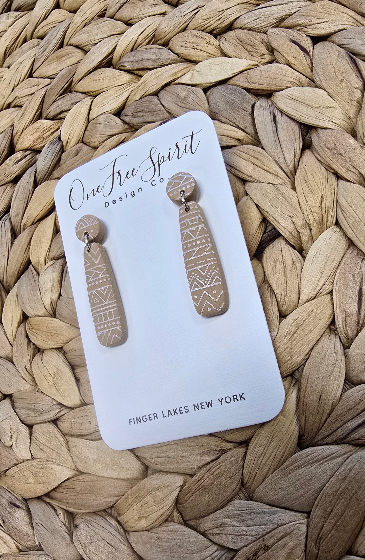 Aztec dangle earrings