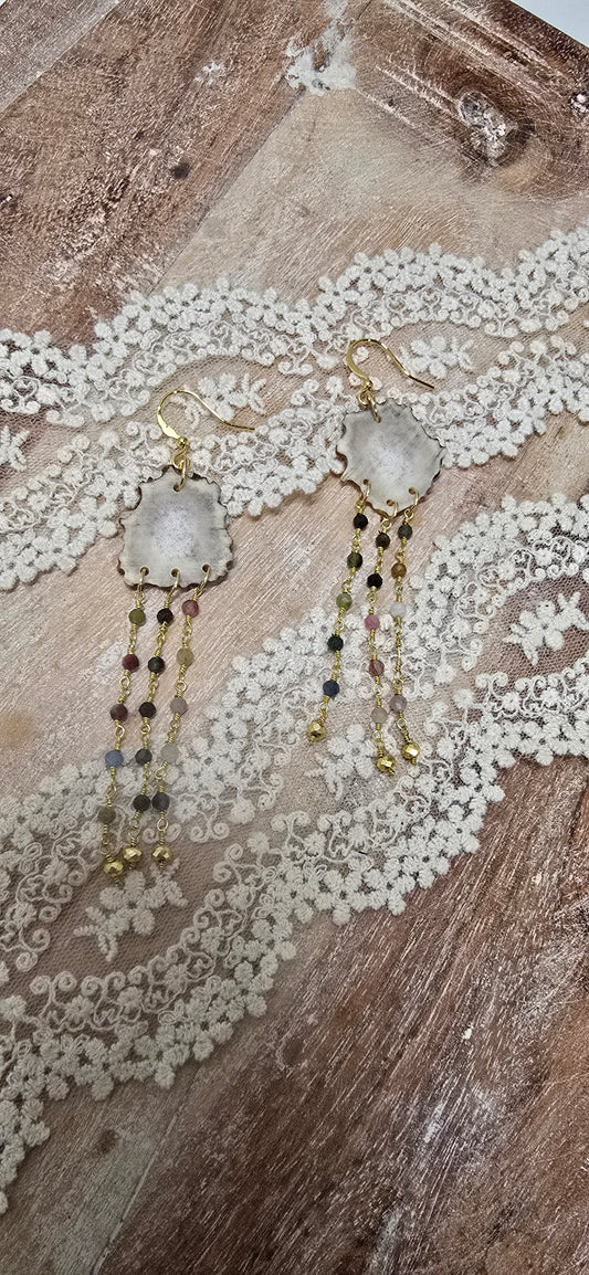 Antler + Tourmaline Earrings