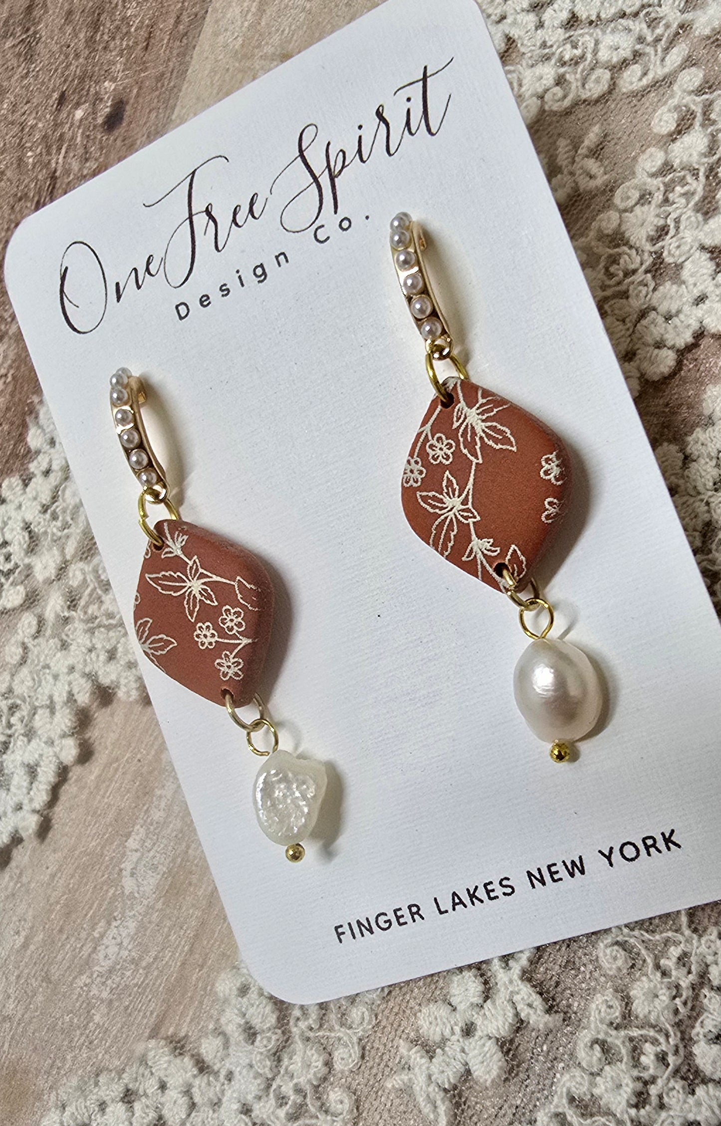 Autumn breeze pearl dangles