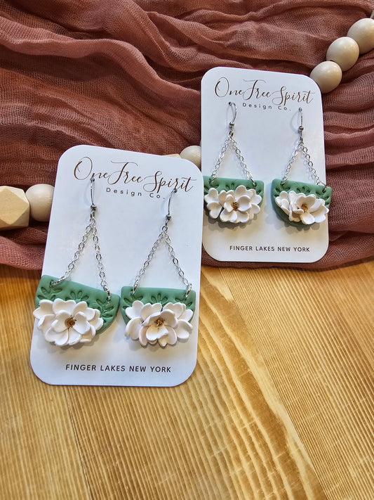 Flowering chandelier earrings