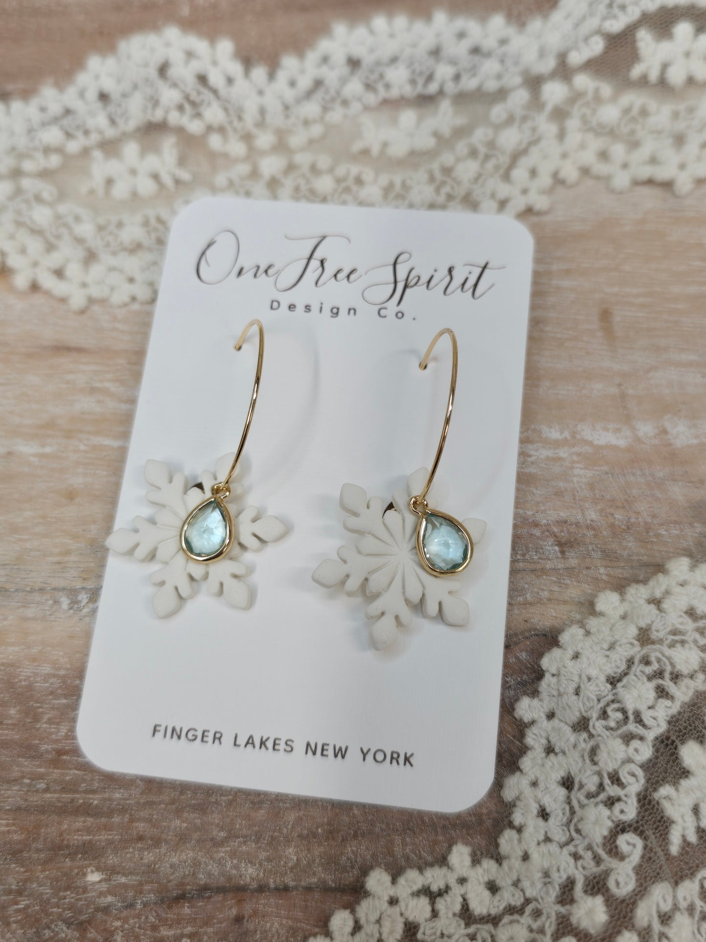 Gold-Filled Snowflake Hoops