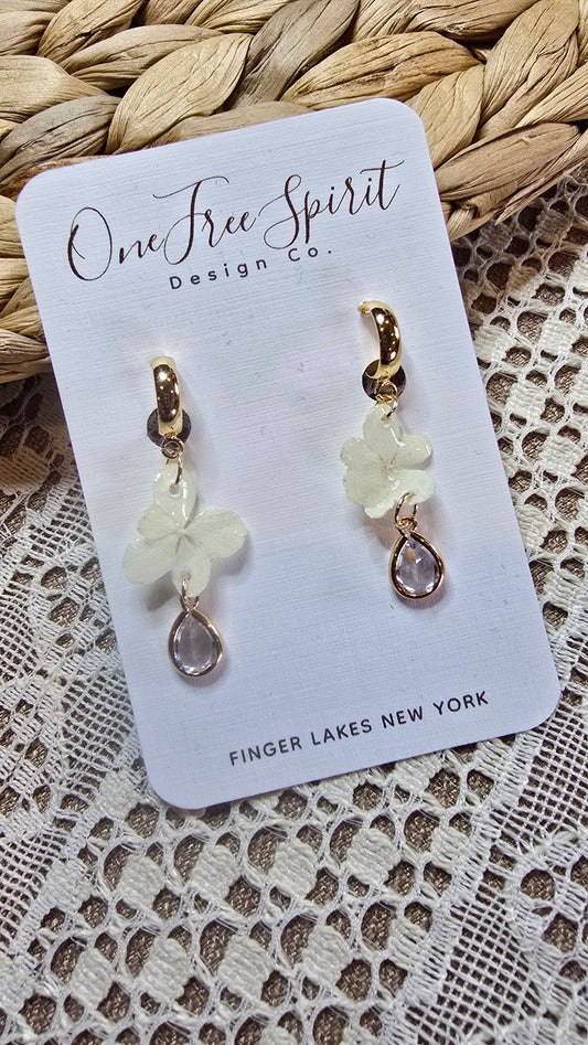 Shimmering hydrangea dangle