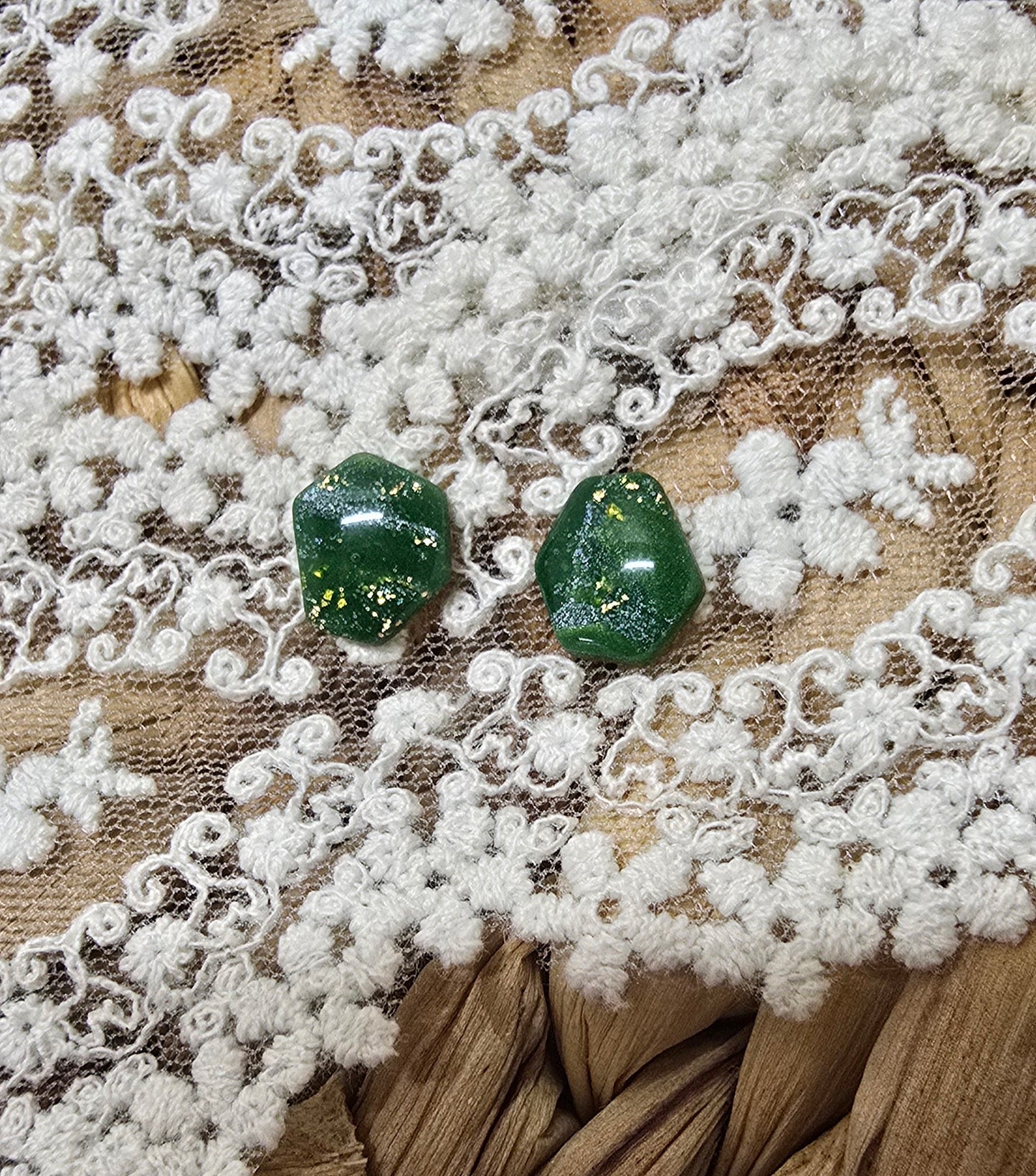 Green Malachite Studs