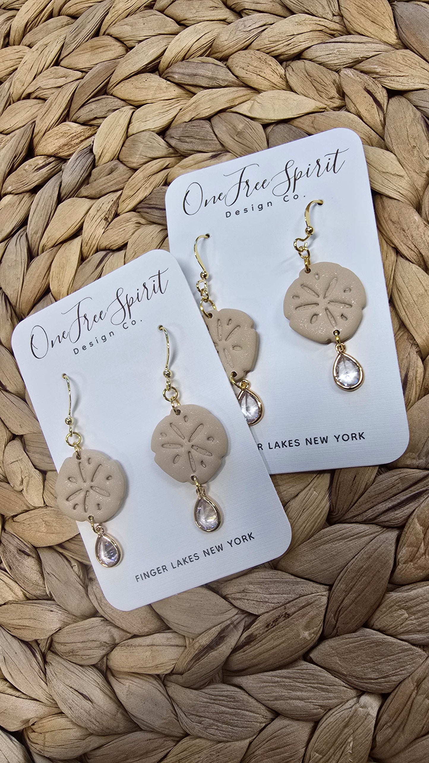 Beachy Sand Dollar Earrings